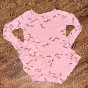 Pink Pajama Set with Horse Print size 5t